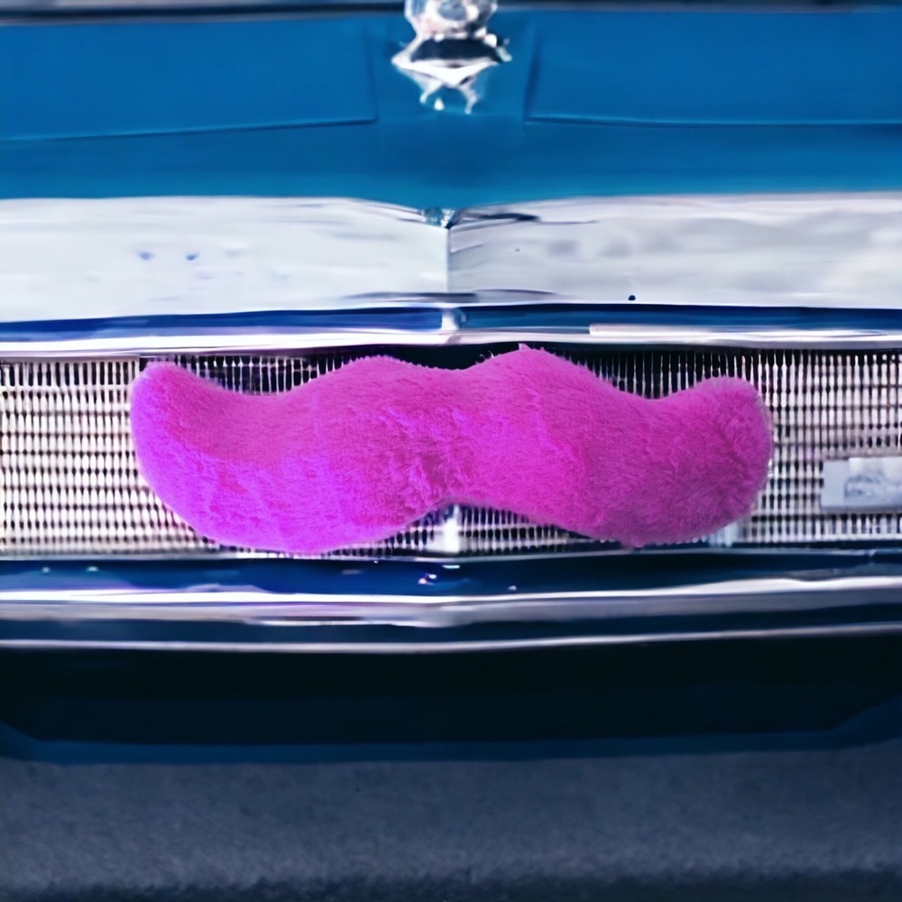 LYFT original pink mustache plush cuddlestache
